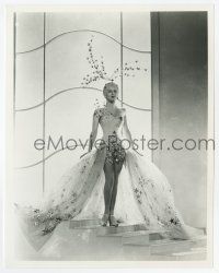 9h539 LANA TURNER 8x10 still '40s full-length portrait modeling an elaborate star-covered outfit!