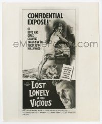 9h578 LOST, LONELY & VICIOUS 8x10 still '58 sexy bad girl artwork used on the three-sheet!