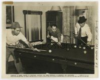 9h775 ROOM SERVICE candid 8x10.25 still '38 Groucho, Chico & Harpo Marx out of makeup playing pool!