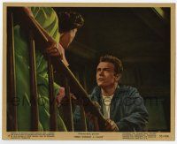 9h036 REBEL WITHOUT A CAUSE color 8x10 still #6 '55 James Dean on stairs glaring at mom Ann Doran!