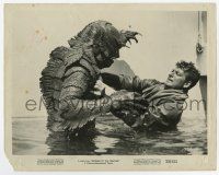 9h750 REVENGE OF THE CREATURE 8x10.25 still '55 John Bromfield in water attacked by the monster!