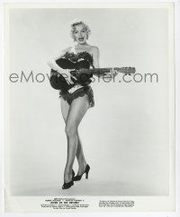 9h756 RIVER OF NO RETURN 8.25x10 still '54 best full-length sexy Marilyn Monroe playing guitar!
