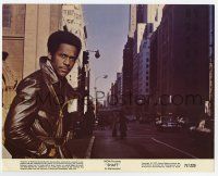 9h040 SHAFT color 8x10 still '71 great close up of Richard Roundtree in leather jacket!