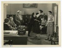 9h851 SPEAK EASILY 8x10.25 still '32 Buster Keaton falls into shocked woman's arms in office!