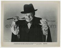 9h857 SPY CHASERS 8x10.25 still '55 Bowery Boys, c/u of crazed Leo Gorcey with three knives!