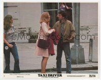 9h050 TAXI DRIVER 8x10 mini LC #3 '76 Robert De Niro & Cybill Shepherd on street, Scorsese classic