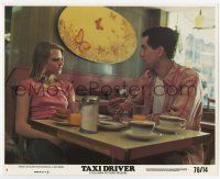 9h051 TAXI DRIVER 8x10 mini LC #7 c/u of Robert De Niro & young Jodie Foster in diner, Scorsese!