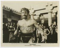 9h946 ULYSSES 8x10.25 still '55 great close up of barechested strongman Kirk Douglas!