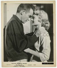 9h991 YOUNG LIONS 8x10 still '58 romantic close up of Montgomery Clift & pretty Hope Lange!