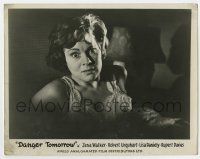 9h259 DANGER TOMORROW English FOH LC '60 close up of terrified Zena Walker laying in bed!