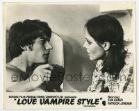 9h583 LOVE VAMPIRE STYLE English FOH LC '70 sexy Eva Renzi stares at Patrick Jodan's bite marks!