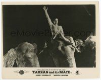 9h892 TARZAN & HIS MATE English FOH LC R50s best image of Weissmuller riding on elephant's head!