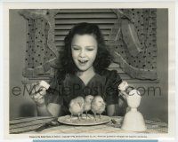 9h395 GLORIA JEAN 8x10 still '40 11 years old, with her gift of Easter chicks from Bing Crosby!