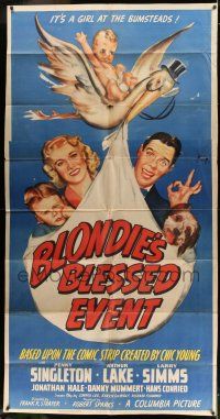9j097 BLONDIE'S BLESSED EVENT 3sh '42 Penny Singleton has a baby, Arthur Lake has a fit!