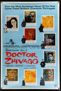 9j348 DOCTOR ZHIVAGO 40x60 '65 David Lean, cool art portraits of 9 top stars by M. Piotrowski!