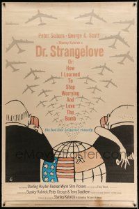 9j351 DR. STRANGELOVE 40x60 '64 Stanley Kubrick classic, Sellers, Tomi Ungerer art!