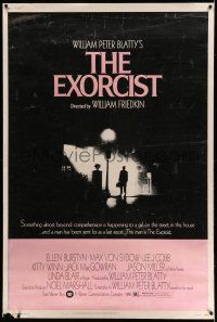 9j356 EXORCIST 40x60 '74 William Friedkin, Max Von Sydow, William Peter Blatty horror classic!