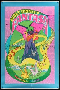 9j357 FANTASIA 40x60 R70 Disney classic musical, great psychedelic fantasy artwork!