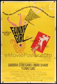 9j365 FUNNY GIRL 40x60 '69 Barbra Streisand, Omar Sharif, William Wyler!