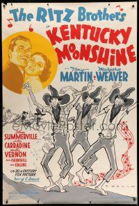 9j381 KENTUCKY MOONSHINE 40x60 '37 wacky art of the Ritz Brothers as hillbillies!