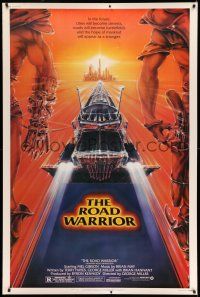 9j389 MAD MAX 2: THE ROAD WARRIOR 40x60 '82 Mel Gibson returns in the title role, art by Commander!