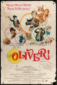 9j393 OLIVER int'l 40x60 '69 Charles Dickens, Mark Lester, Shani Wallis, Carol Reed!