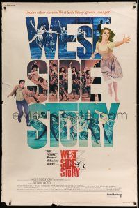 9j422 WEST SIDE STORY 40x60 R68 Academy Award winning classic musical, Natalie Wood, Beymer!