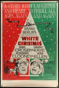 9j424 WHITE CHRISTMAS 40x60 R61 Bing Crosby, Danny Kaye, Clooney, Vera-Ellen, musical classic!