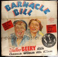 9j078 BARNACLE BILL 6sh '41 cool art of sailor Wallace Beery & Marjorie Main!