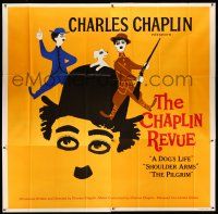 9j079 CHAPLIN REVUE 6sh '60 Charlie comedy compilation, great artwork by Leo Kouper!