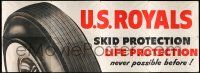 9j077 U.S. ROYALS billboard '50 cool advertisement with tire image, life protection!