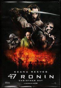 9j429 47 RONIN DS bus stop '13 Keanu Reeves w/sword, Hiroyuki Sanada, Rick Genest!