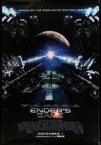 9j438 ENDER'S GAME DS bus stop '13 Harrison Ford, Asa Butterfield in the title role!