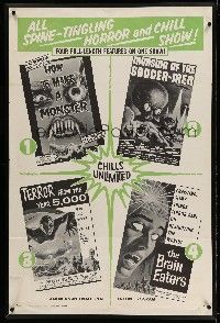 9j057 HOW TO MAKE A MONSTER/INVASION OF THE SAUCER-MEN/TERROR FROM THE YEAR 5K/BRAIN EATERS 1sh '61