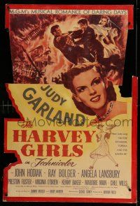 9j054 HARVEY GIRLS 1sh '45 art of Judy Garland, MGM's musical romance of daring days!
