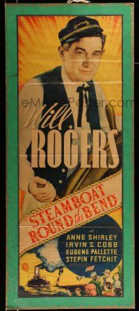 9j167 STEAMBOAT 'ROUND THE BEND insert '35 great headshot of Will Rogers wearing sailor cap!