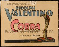 9j216 COBRA TC '25 Rudolph Valentino, incredible artwork of snake, ultra-rare!