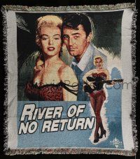 9j229 RIVER OF NO RETURN blanket '05 great art of Robert Mitchum with Marilyn Monroe!