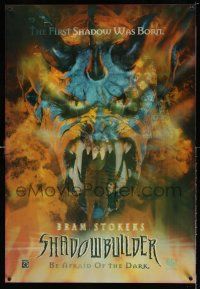 9j034 SHADOW BUILDER lenticular 27x39 video poster '98 horror images, when God created light!