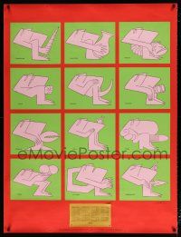 9j275 1977 ASTROLOGY CALENDAR 38x50 Canadian special '77 wild art of suggestive zodiac signs!
