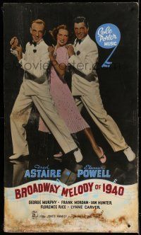 9j171 BROADWAY MELODY OF 1940 28x48 special '40 dancing Fred Astaire, Eleanor Powell & George Murphy