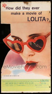 9j146 LOLITA standee '62 Kubrick, sexy Sue Lyon in heart-shaped sunglasses w/lollipop!