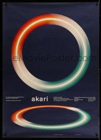 9j236 AKARI 36x50 Swiss Art Exhibition '75 cool image of red, white and green circles!