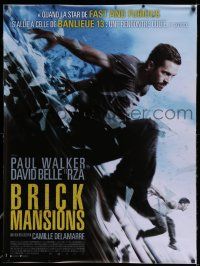 9j479 BRICK MANSIONS French vinyl banner '14 Paul Walker, David Belle, Rza, Robert Maillet!