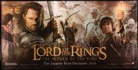 9j505 LORD OF THE RINGS: THE RETURN OF THE KING vinyl banner '03 Jackson, cast montage!