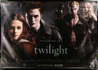 9j521 TWILIGHT vinyl banner '09 close up of Kristen Stewart & vampire Robert Pattinson + cast!