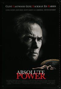 9k016 ABSOLUTE POWER 1sh '97 great image of star & director Clint Eastwood!