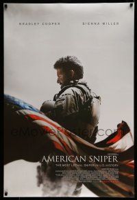 9k040 AMERICAN SNIPER int'l advance DS 1sh '14 Eastwood, Bradley Cooper as legendary Chris Kyle!