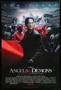 9k046 ANGELS & DEMONS advance 1sh '09 Tom Hanks, Ewan McGregor, cool image from Dan Brown's book!