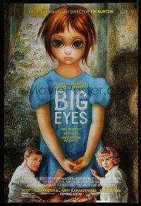 9k086 BIG EYES advance DS 1sh '14 cool image of Amy Adams and Cristoph Waltz painting together!